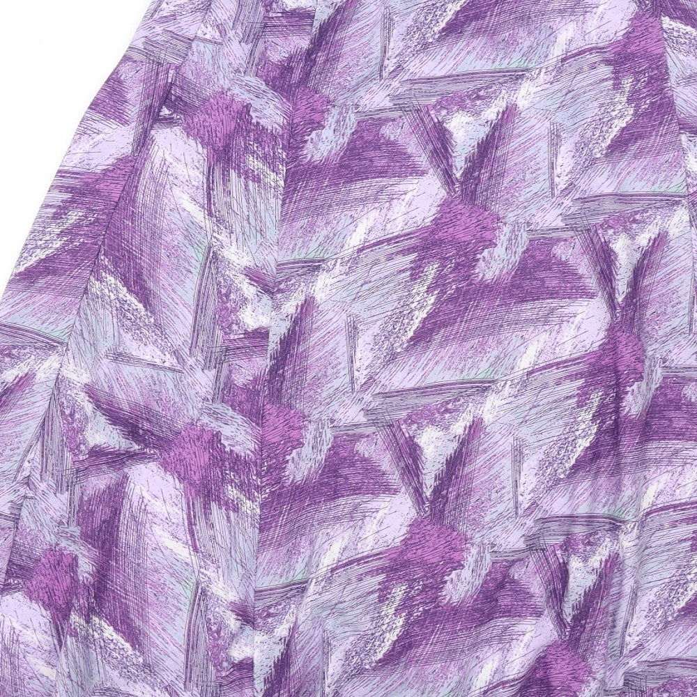 EWM Womens Purple Polyester A-Line Skirt Size 10