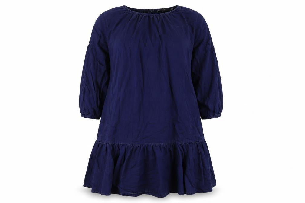 NEXT Womens Blue Viscose Trapeze & Swing Size 8 Round Neck Button