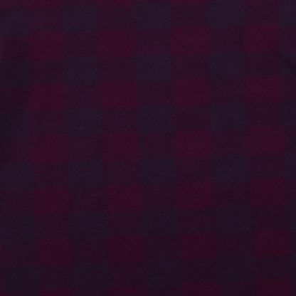 Marks & Spencer Womens Purple Check Polyester Basic Blouse Size 16 Round Neck