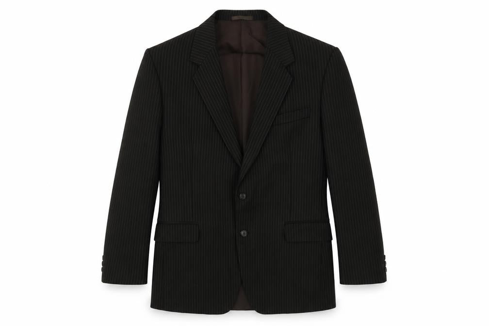 Hornes Mens Brown Striped Wool Jacket Suit Jacket Size 40 Regular