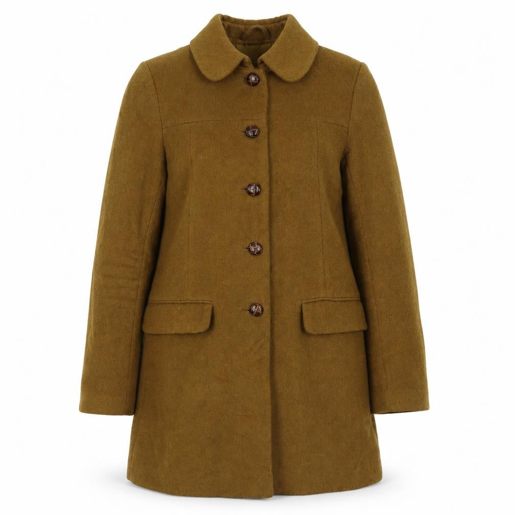 H&M Womens Brown Pea Coat Coat Size 4 Button