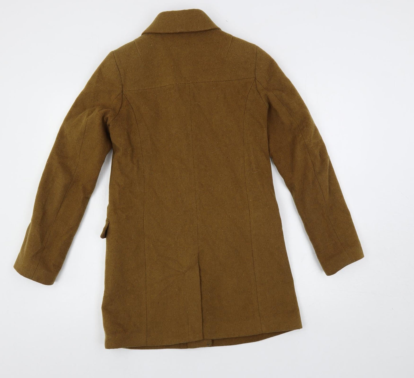 H&M Womens Brown Pea Coat Coat Size 4 Button