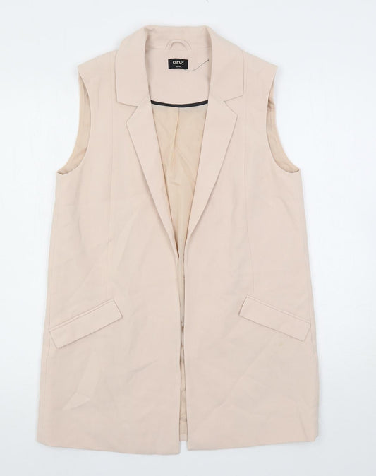 Oasis Womens Pink Jacket Waistcoat Size 12 - Open