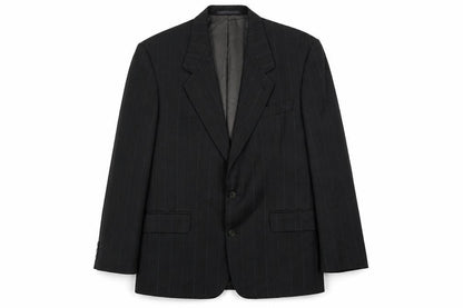 Horne Brothers Mens Grey Striped Wool Jacket Suit Jacket Size 40 Regular