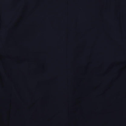 Brand and care label for Autograph men’s blue wool jacket suit jacket, size 44, regular