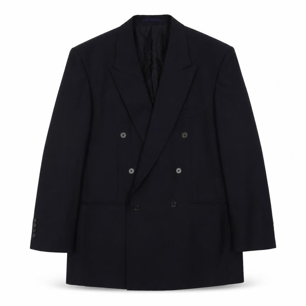 Douglas Mens Blue Polyester Jacket Suit Jacket Size 46 Regular