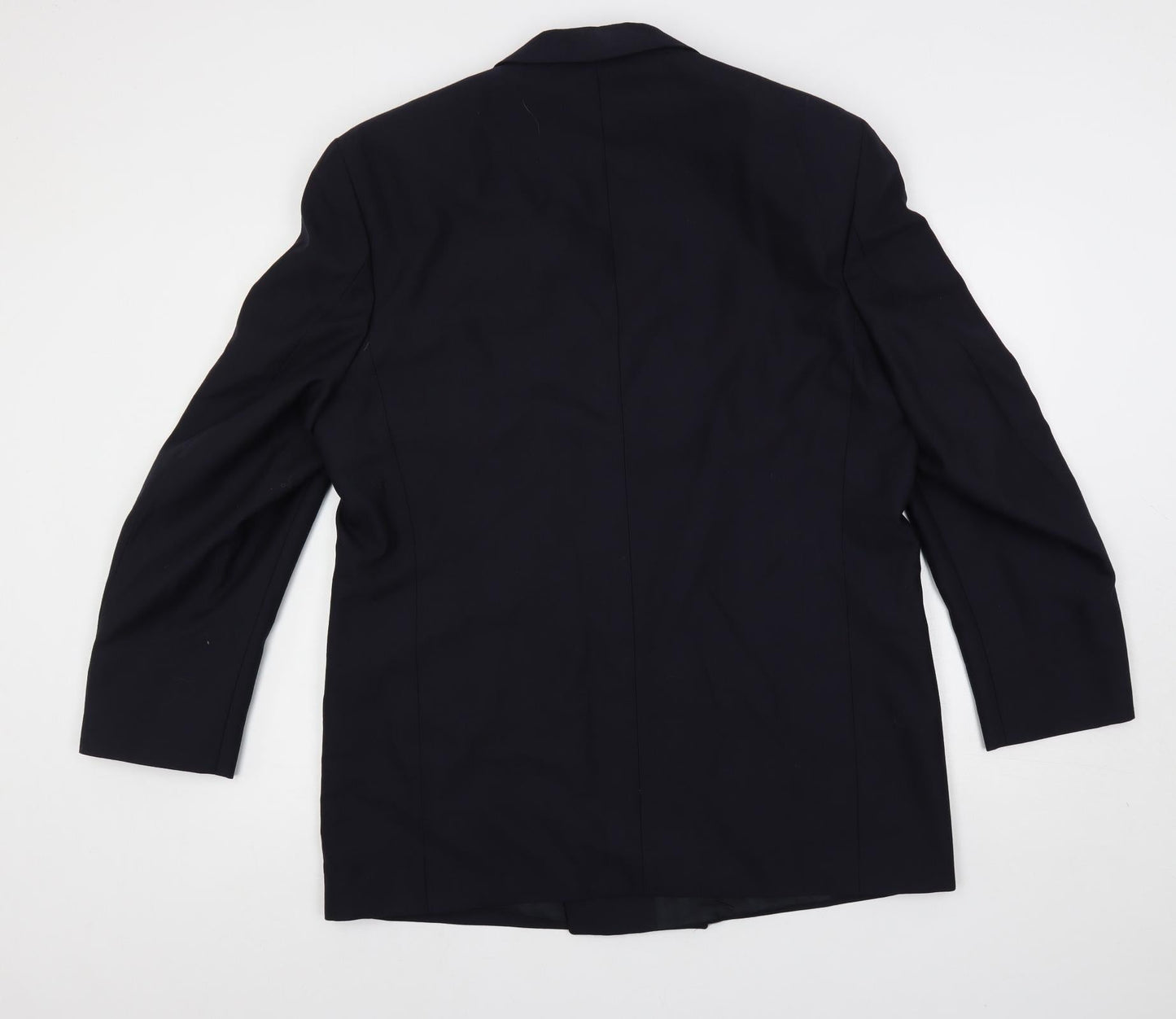 Douglas Mens Blue Polyester Jacket Suit Jacket Size 46 Regular