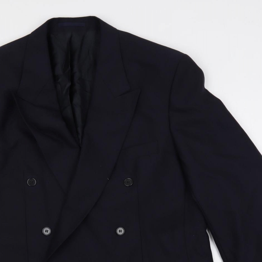 Douglas Mens Blue Polyester Jacket Suit Jacket Size 46 Regular