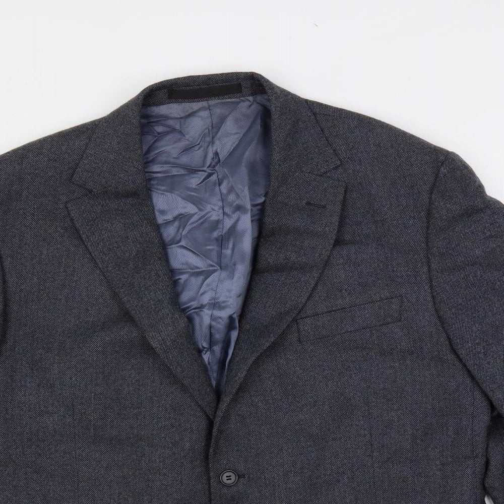 Marks and Spencer Mens Grey Wool Jacket Suit Jacket Size 46 Regular