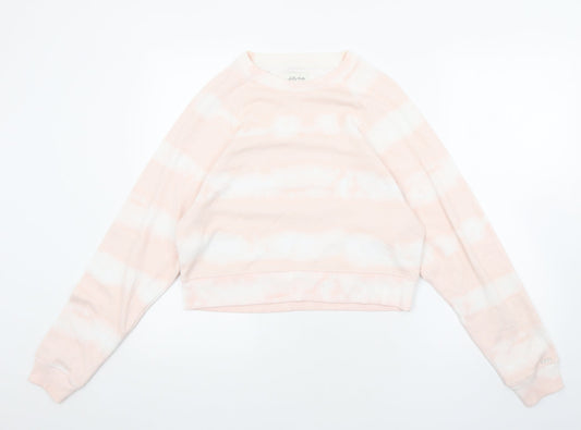 Gilly Hicks Womens Pink Cotton Pullover Sweatshirt Size XS Pullover - Striped Tie Dye