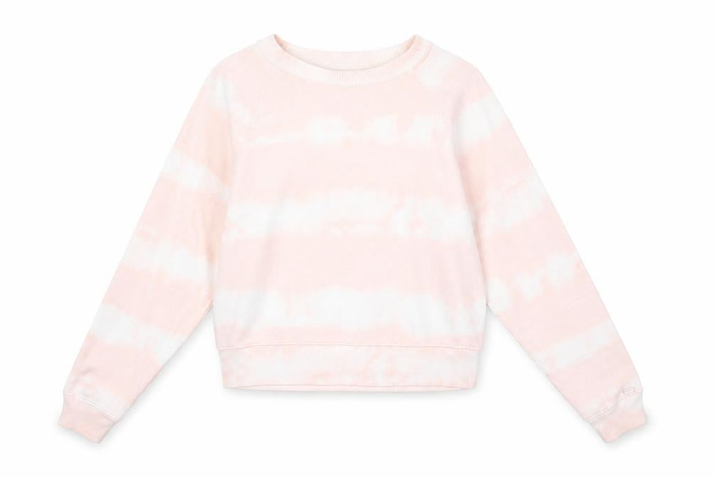 Gilly Hicks Womens Pink Cotton Pullover Sweatshirt Size XS Pullover - Striped Tie Dye