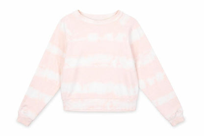 Gilly Hicks Womens Pink Cotton Pullover Sweatshirt Size XS Pullover - Striped Tie Dye