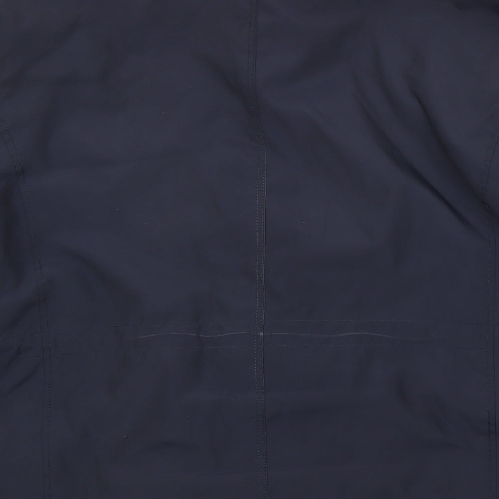 Marks and Spencer Mens Blue Rain Coat Coat Size L Zip