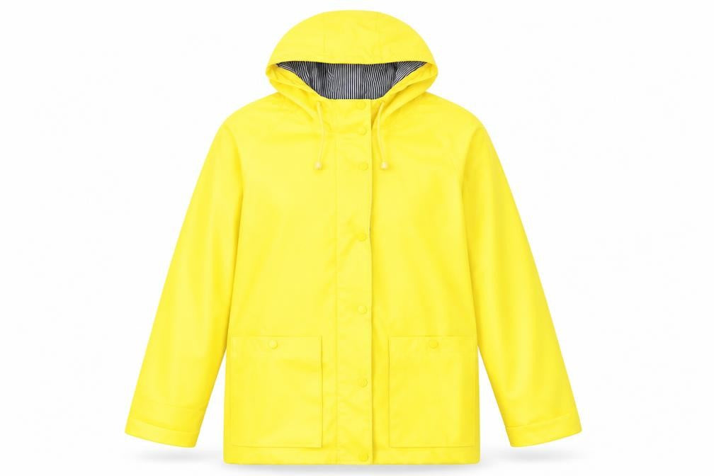 Topshop Womens Yellow Jacket Size 8 Zip - Water Resistant