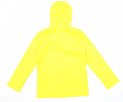 Topshop Womens Yellow Jacket Size 8 Zip - Water Resistant