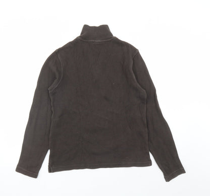 Gap Womens Brown Cotton Pullover Sweatshirt Size XS Zip