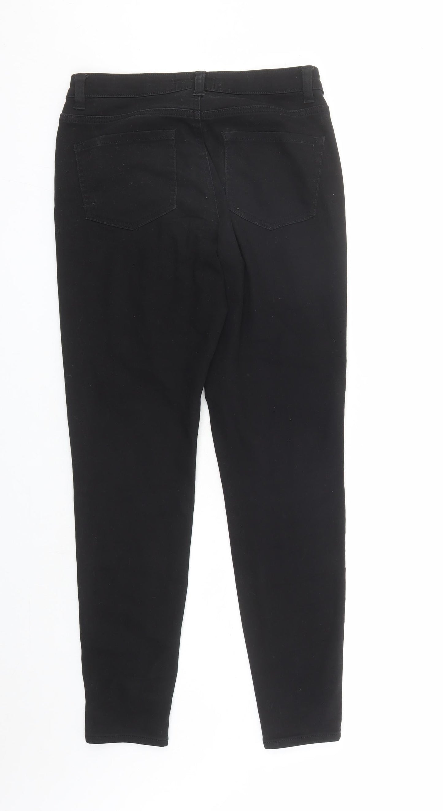 Denim & Co. Womens Black Cotton Skinny Jeans Size 10 L29 in Regular Zip