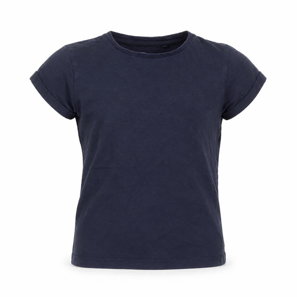 NEXT Girls Blue Cotton Basic T-Shirt Size 7 Years Round Neck Pullover