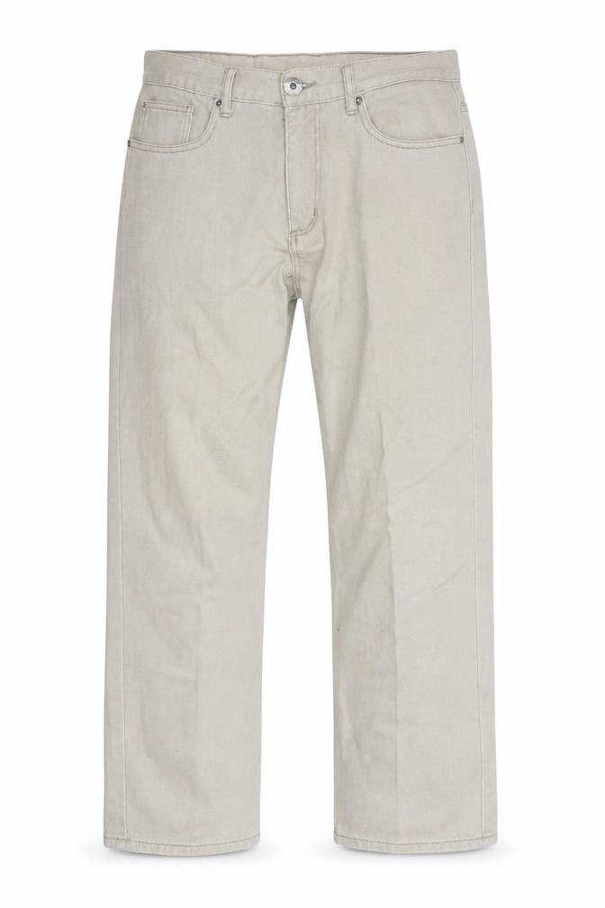 Denim Originals Mens Beige Cotton Straight Jeans Size 32 in L29 in Regular Zip