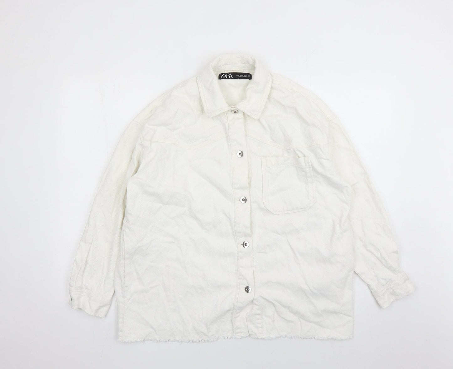 Zara Womens White Jacket Size XS Button