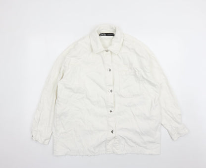 Zara Womens White Jacket Size XS Button
