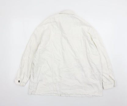 Zara Womens White Jacket Size XS Button
