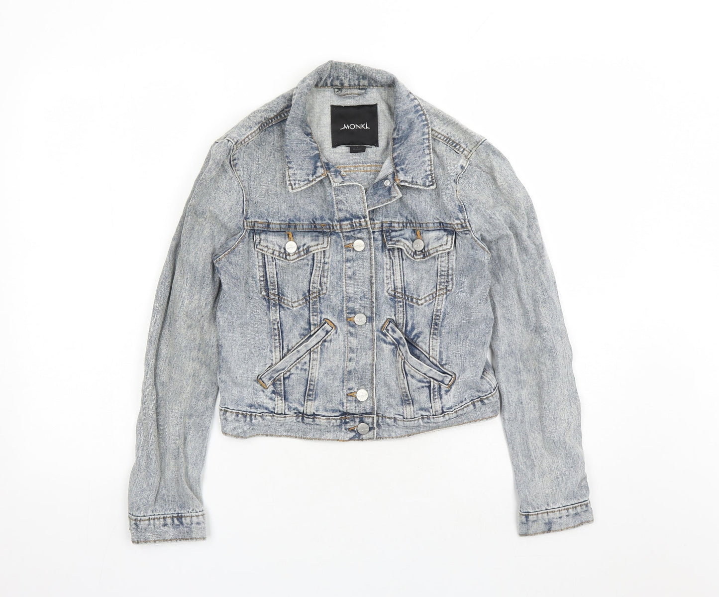 Monki Womens Blue Jacket Size S Button