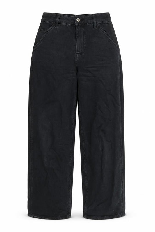 ASOS Womens Black Cotton Mom Jeans Size 6 L29 in Regular Zip