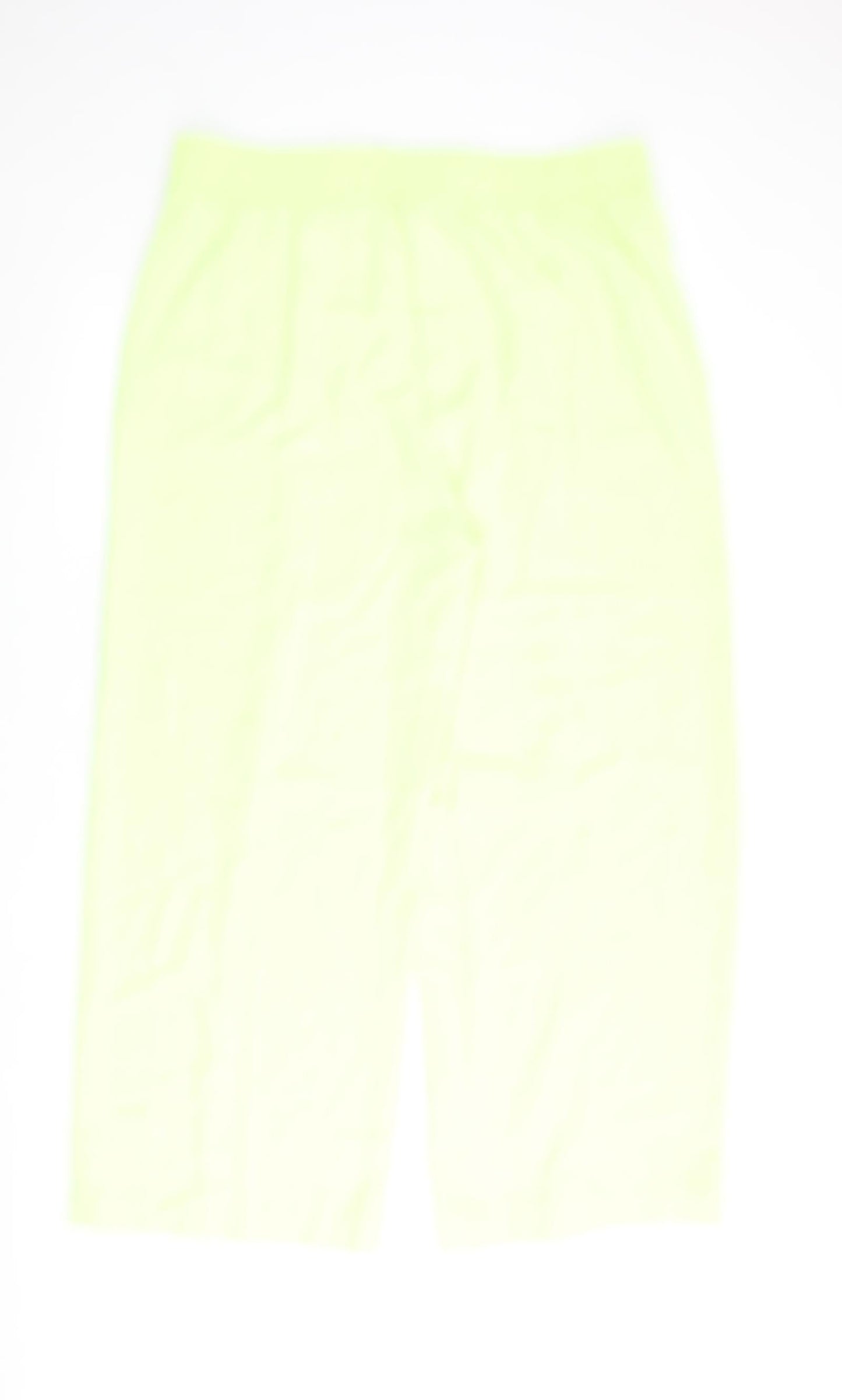 Marks and Spencer Womens Green Polyester Trousers Size 18 L30 in Regular Tie