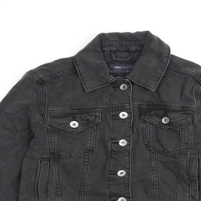 Marks & Spencer Womens Grey Jacket Size 8 Button
