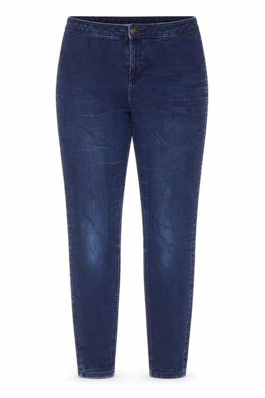 Marks & Spencer Womens Blue Cotton Skinny Jeans Size 14 L31 in Regular Zip
