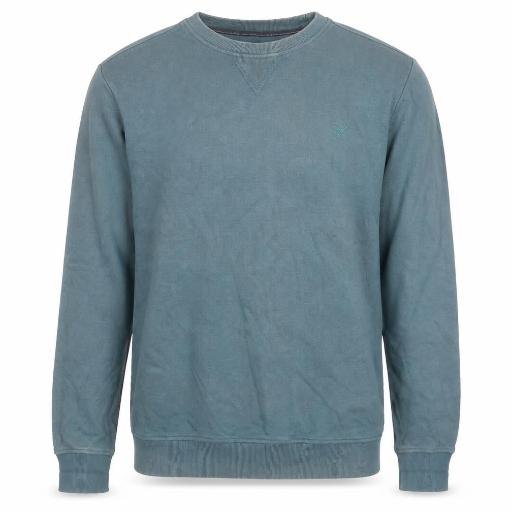 Crew Clothing Mens Blue Cotton Pullover Sweatshirt Size S