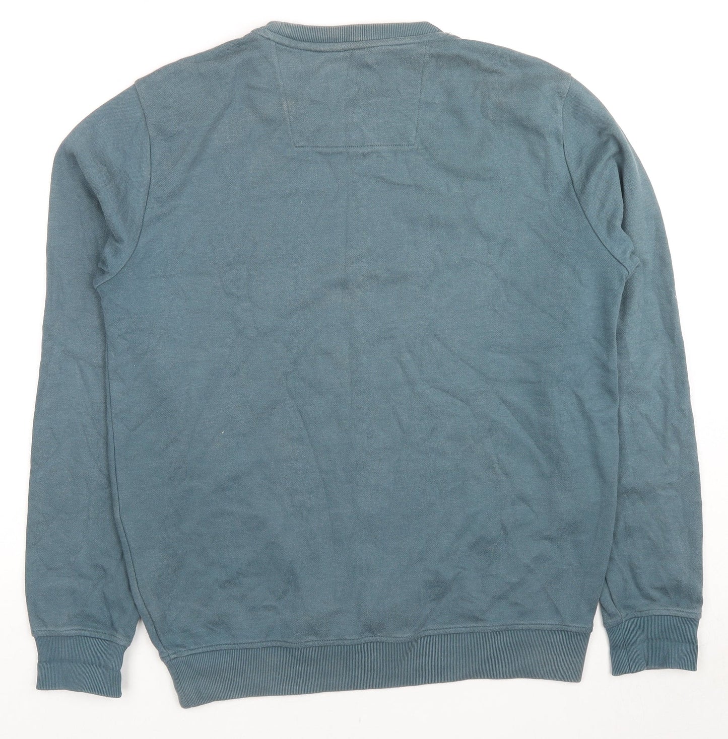 Crew Clothing Mens Blue Cotton Pullover Sweatshirt Size S