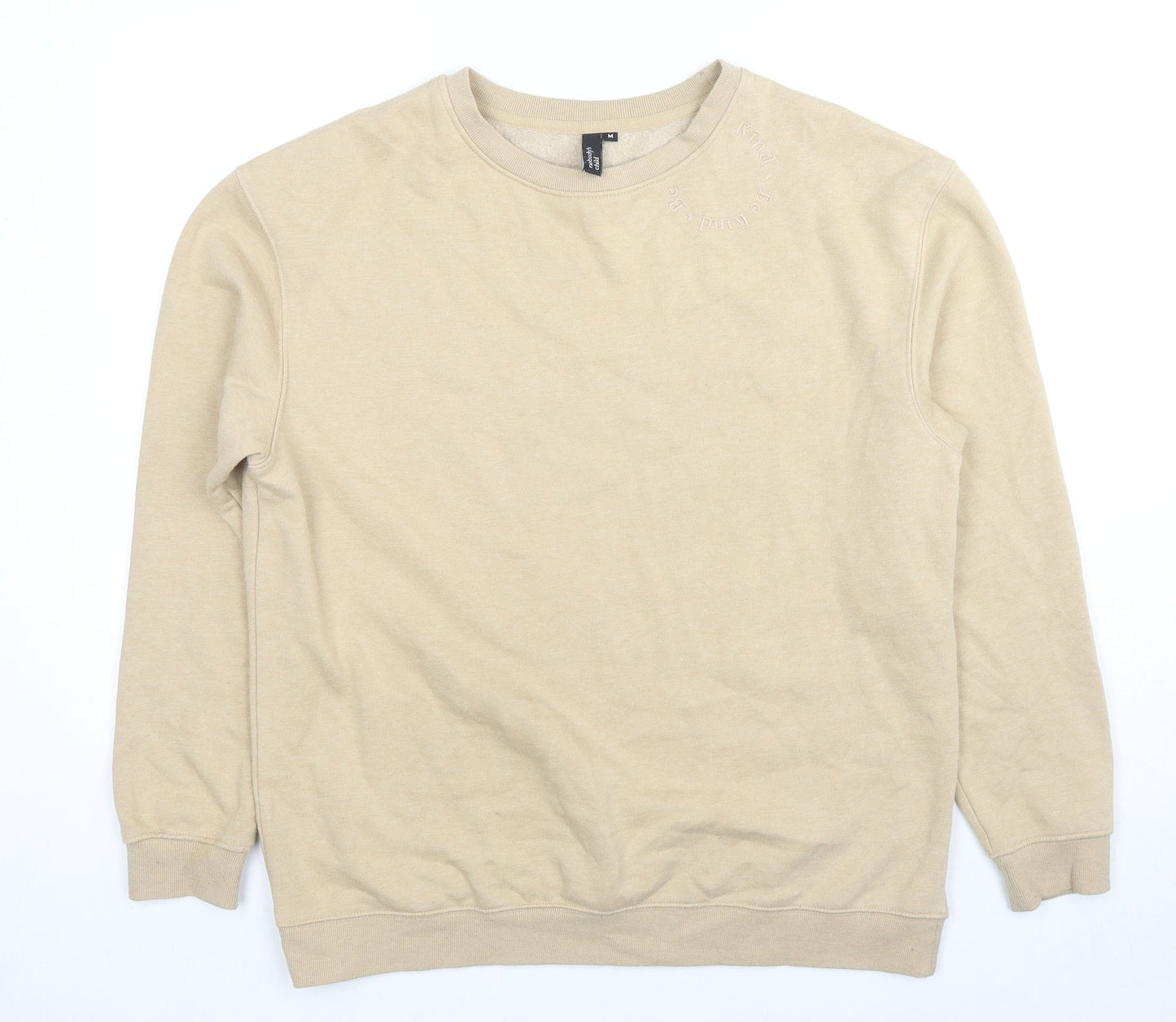 Nobody's Child Womens Beige Cotton Pullover Sweatshirt Size M Pullover - Be Kind