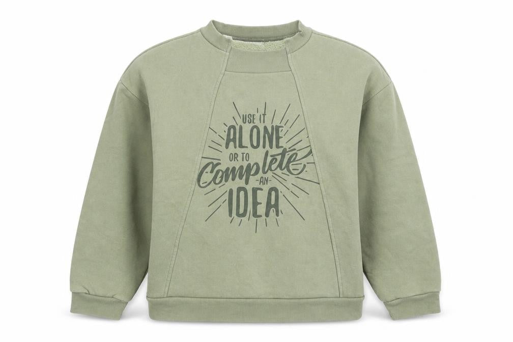 Haco Dal Womens Green Cotton Pullover Sweatshirt Size 12 Pullover - Use It Alone Or To Complete An Idea, Cropped
