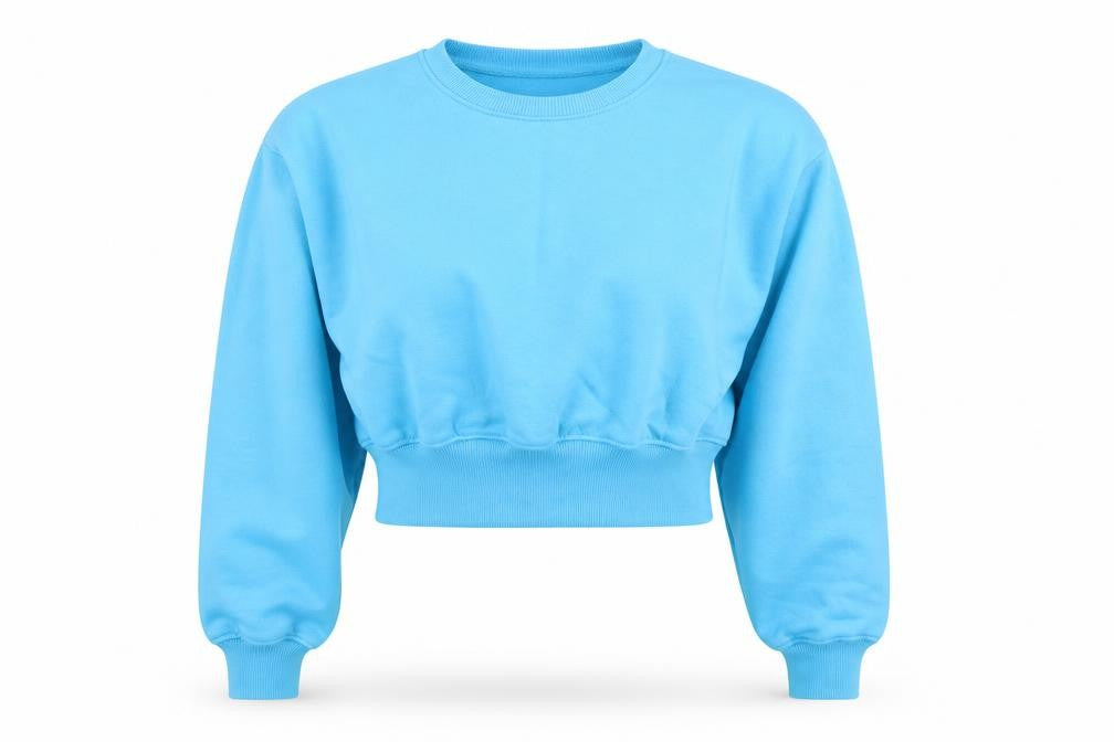 Boohoo Womens Blue Cotton Pullover Sweatshirt Size S Pullover