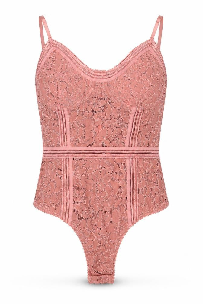 Missguided Womens Pink Nylon Bodysuit One-Piece Size 6 Zip