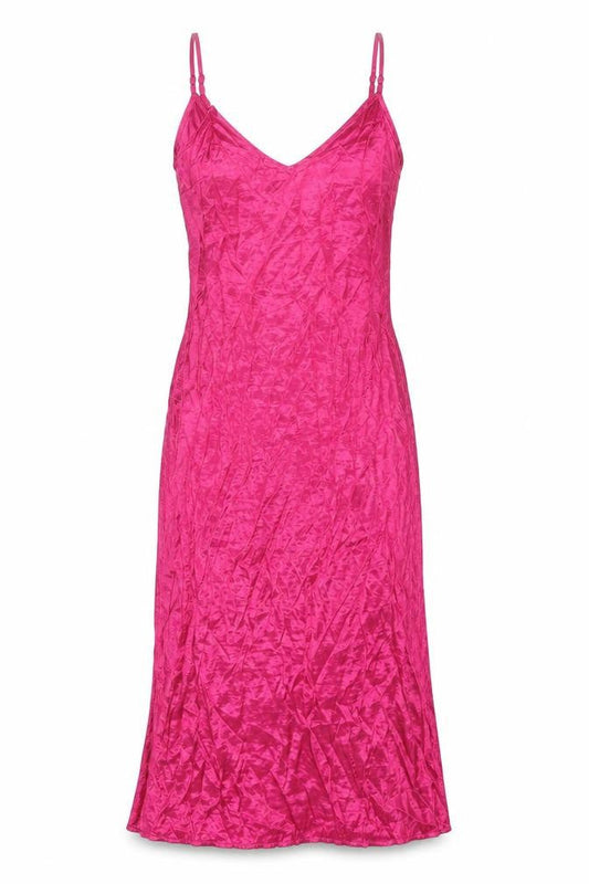 Divided by H&M Womens Pink Polyester Slip Dress Size 8 V-Neck Pullover
