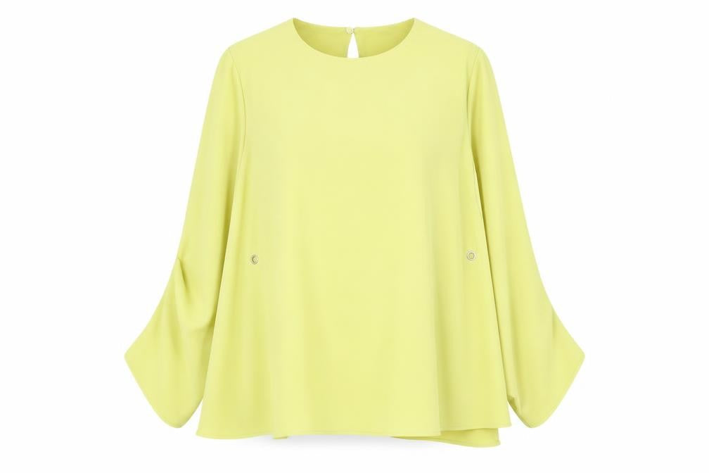 Autograph Womens Green Polyester Basic Blouse Size 10 Round Neck - Layered