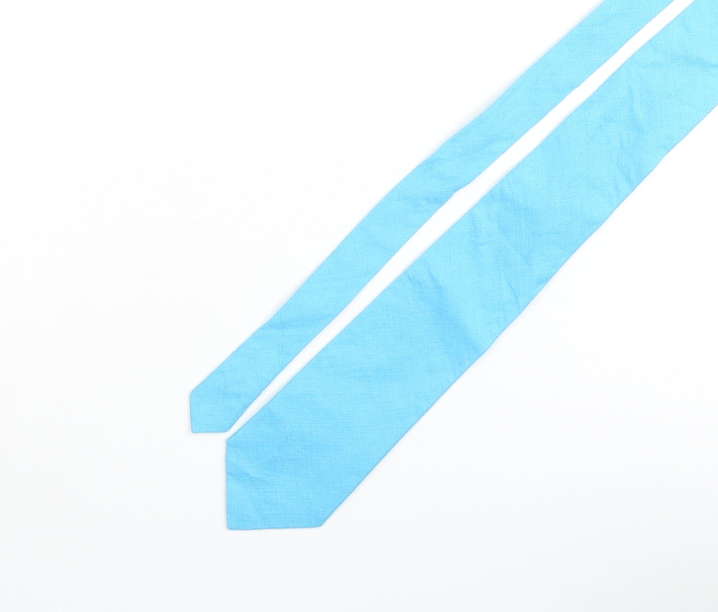 Holmes Mens Blue Polyester Pointed Tie One Size