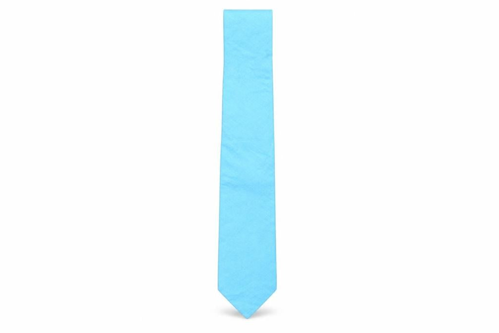 Holmes Mens Blue Polyester Pointed Tie One Size