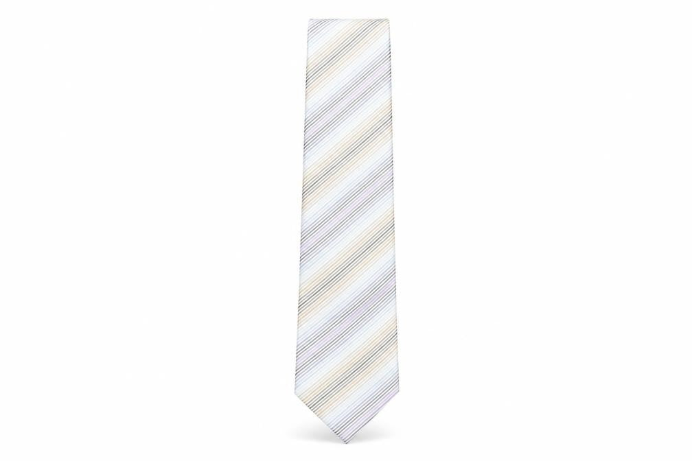 Amanda Christensen Mens Multicoloured Striped Silk Pointed Tie One Size