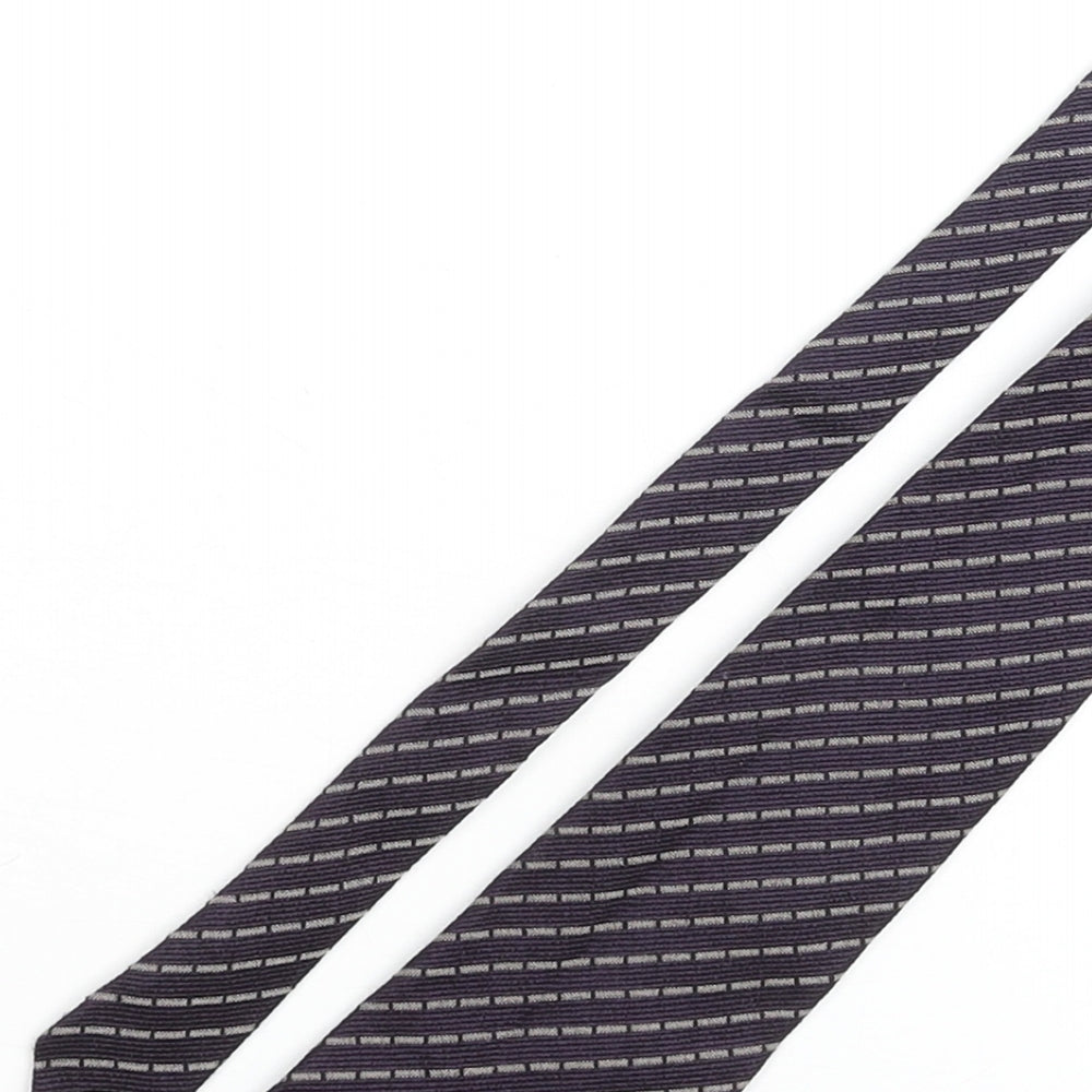 Paul Costelloe Mens Blue Striped Silk Pointed Tie One Size