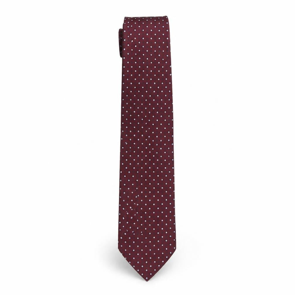 Hathaway Mens Red Polka Dot Silk Pointed Tie One Size