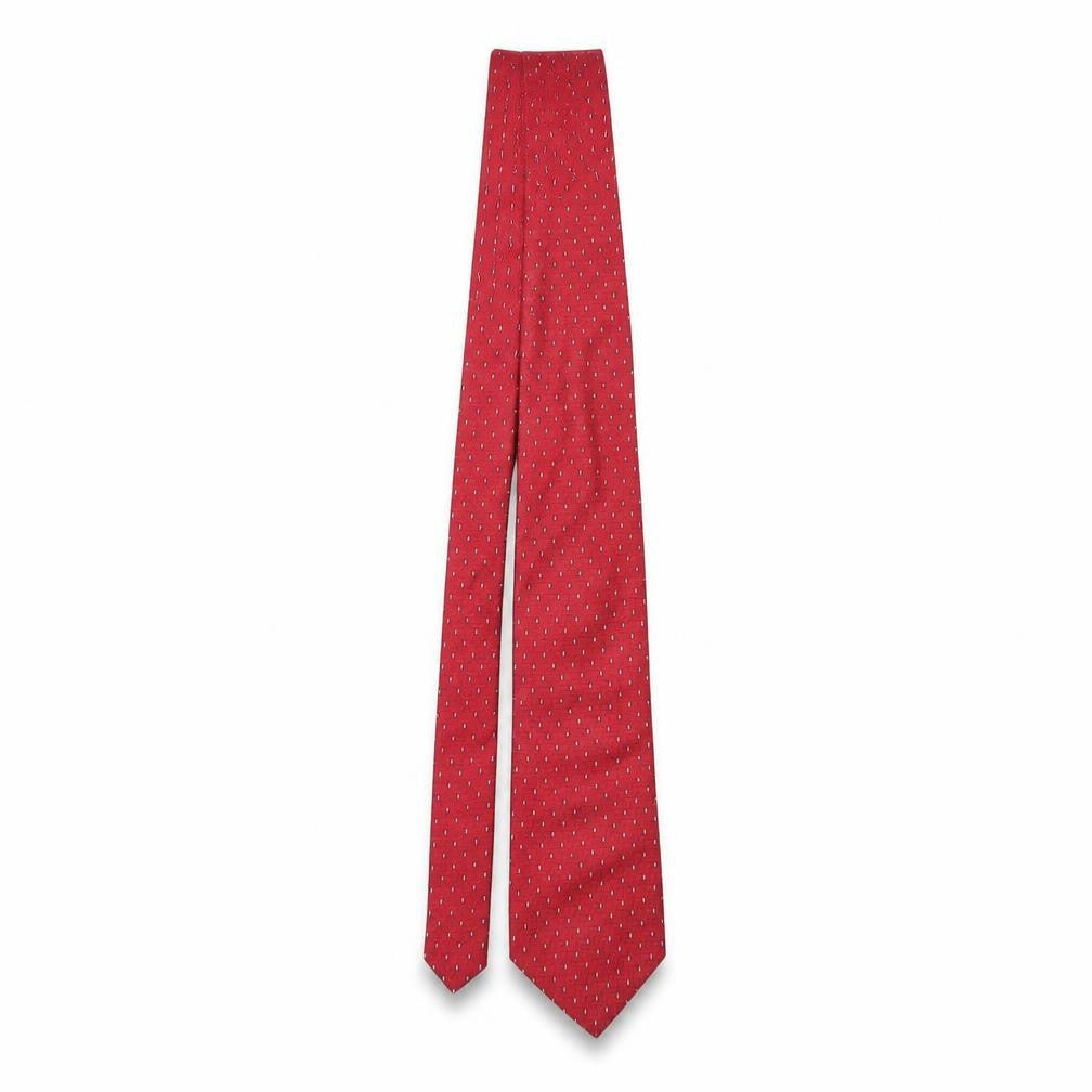 Frangi Mens Red Geometric Silk Pointed Tie One Size