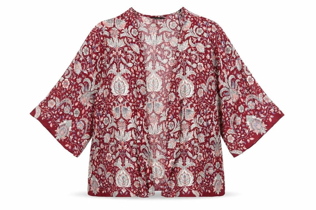New Look Womens Multicoloured Geometric Viscose Basic Blouse Size 8 V-Neck