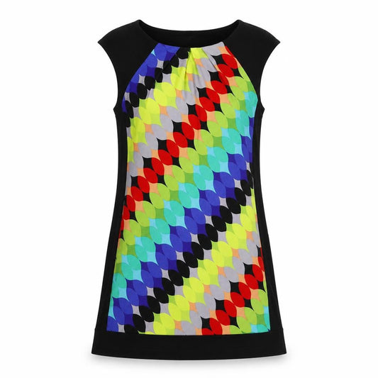 Wallis Womens Multicoloured Geometric Polyester A-Line Size M Boat Neck Pullover