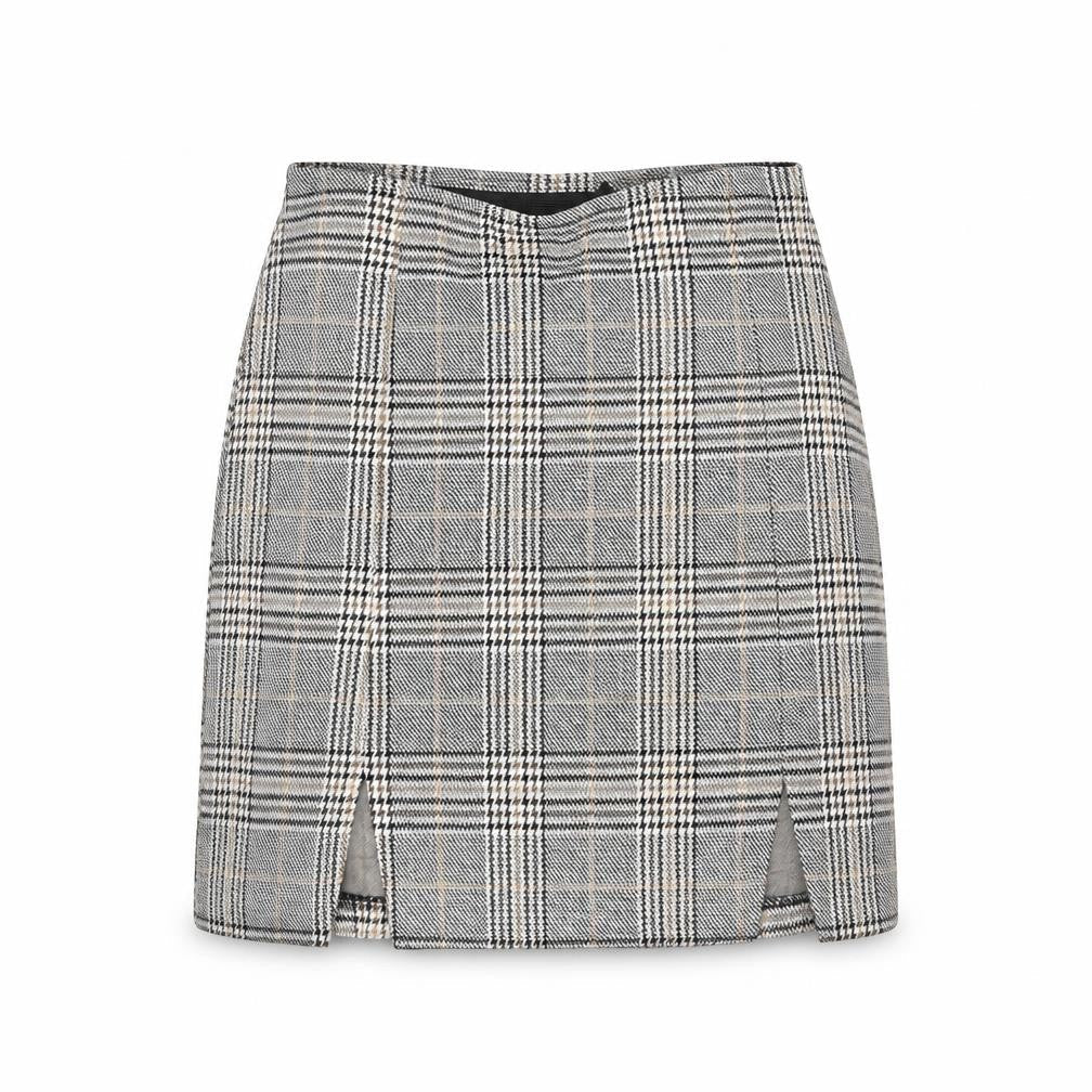 Divided by H&M Womens Multicoloured Plaid Polyester A-Line Skirt Size 2XS - Front Slits