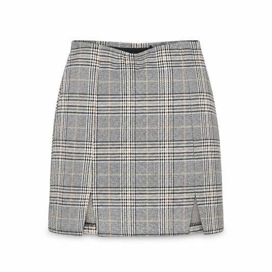Divided by H&M Womens Multicoloured Plaid Polyester A-Line Skirt Size 2XS - Front Slits