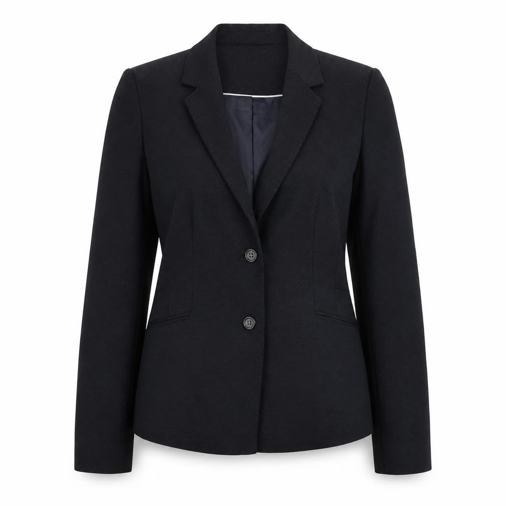 NEXT Womens Blue Geometric Polyester Jacket Blazer Size 14